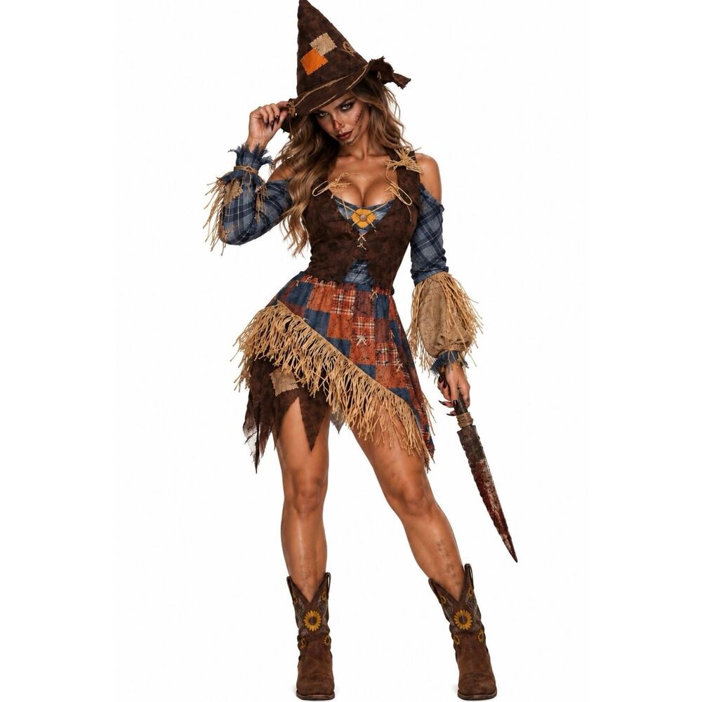 NWT! SEXY SINISTER EVIL SCARY SCARECROW - ADULT MEDIUM